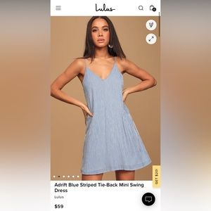 Lulu’s tie-back striped mini dress